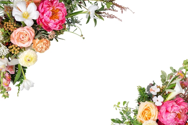 adesivo a margine a fiori colorati PNG