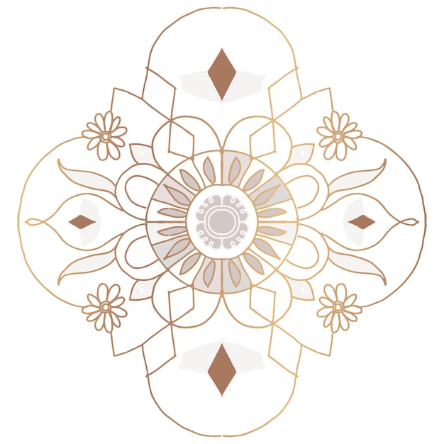 adesivo a modello di mandala d'oro png simbolo indiano