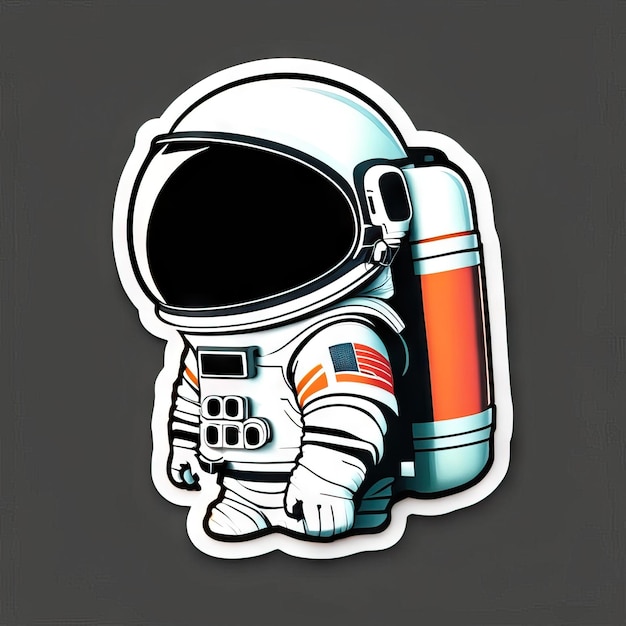 Adesivo astronauta minimalista