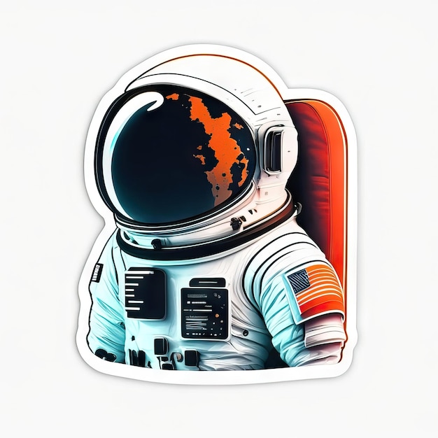 Adesivo astronauta minimalista