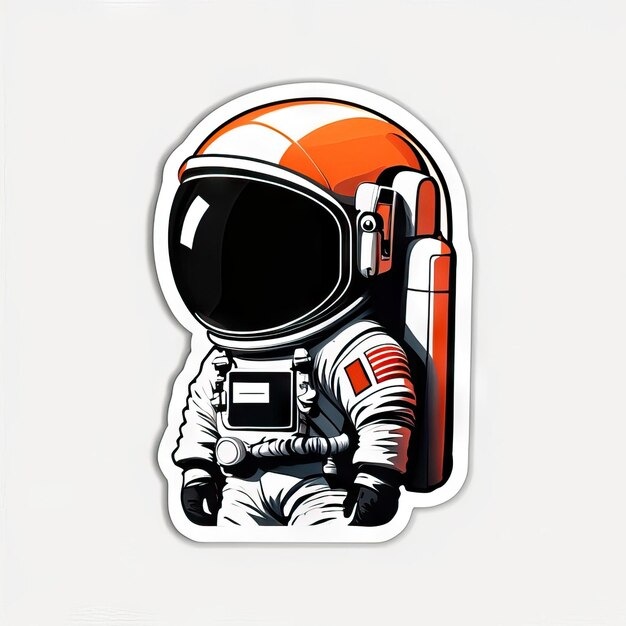 Adesivo astronauta minimalista