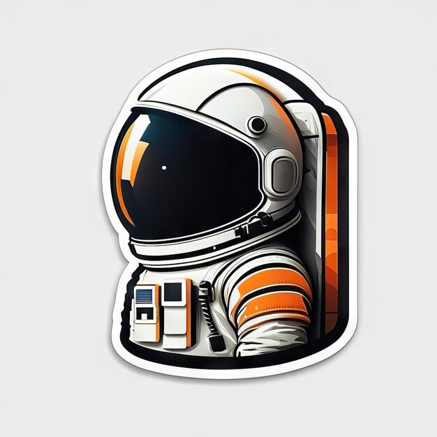 Adesivo astronauta nello spazio