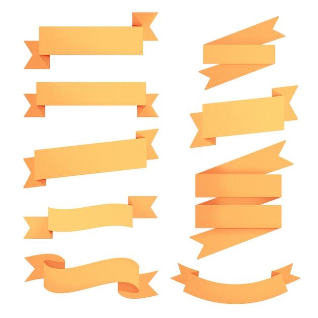 adesivo banner a nastro giallo Marigold con elemento di disegno a bordo bianco