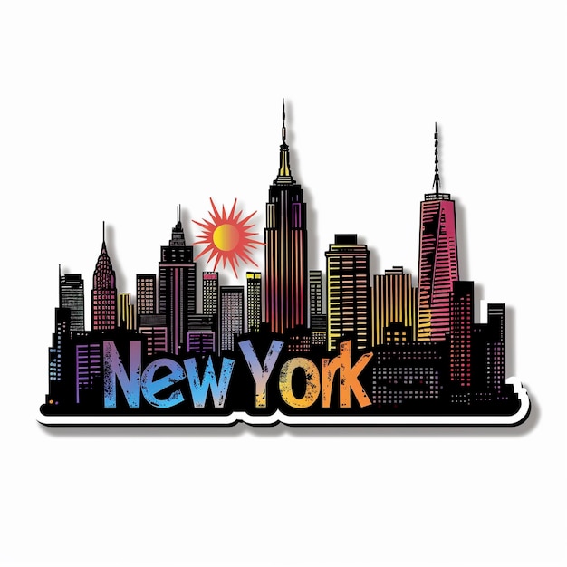 adesivo Includere il testo New York