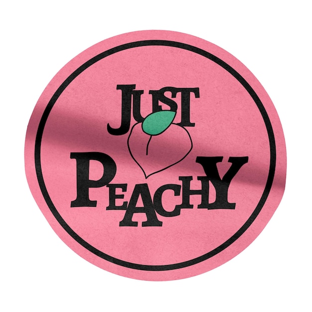 adesivo rosa png solo peachy forma rotonda oggetto isolato design