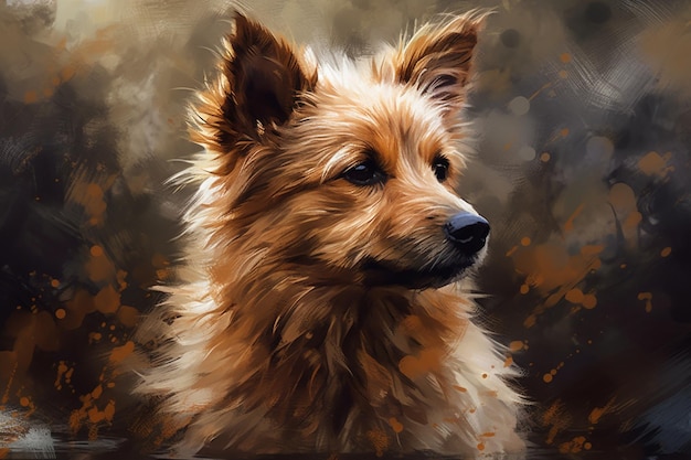 Adorabile animale arte artistica opera d'arte bambino sfondo bellissimo pennello canino canis colore s