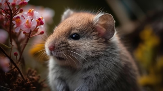 Adorabile animale con un naso a bottone roseo