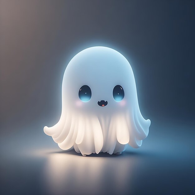 Adorabile Chibi Anime Ghost Cute e Vector Arto