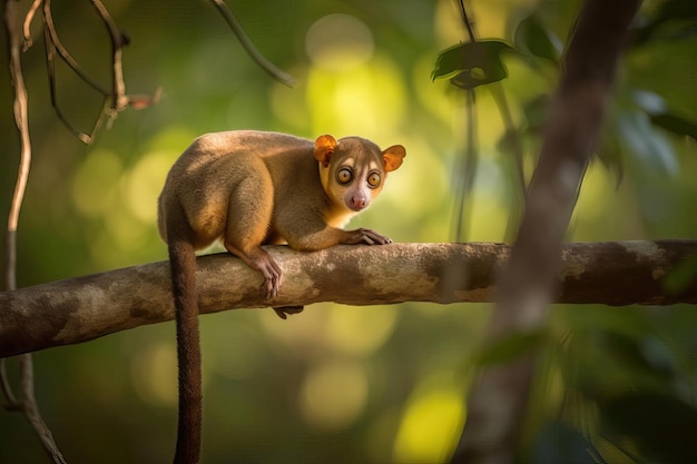 Adorabile Kinkajou nella foresta pluviale tropicale