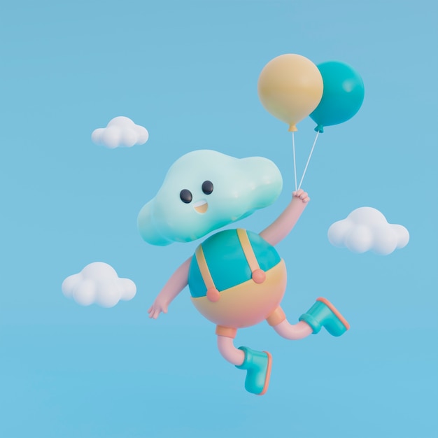 Adorabile personaggio 3d per bambini