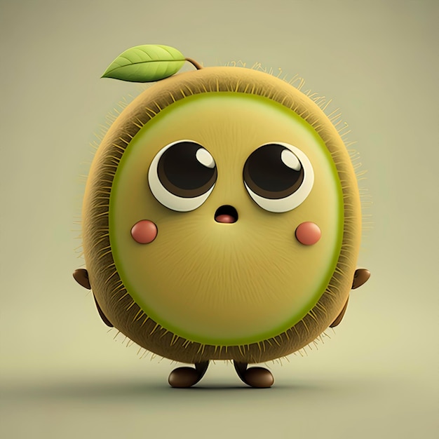 Adorabile personaggio animato di kiwi