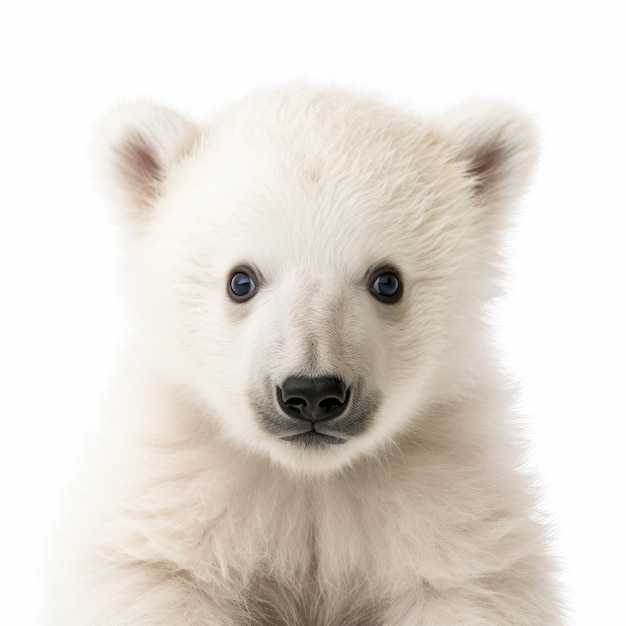 Adorabile ritratto carino di un cucciolo di orso polare