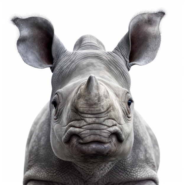 Adorabile ritratto di Baby Rhino Rhinoceros AI Generato