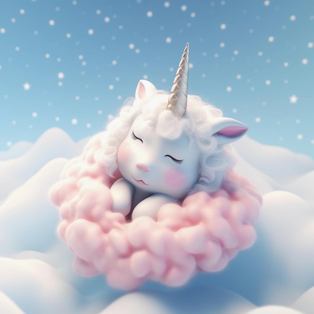 Adorabili lune per bambini Illustrazioni di cartoni animati Kawaii di nuvole felici e sogni stellati