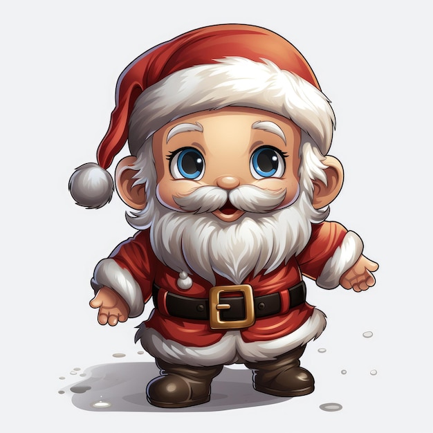 Adorable Baby Santa Claus Festive 2D Clipart in immagine vettoriale ad alta risoluzione 4K