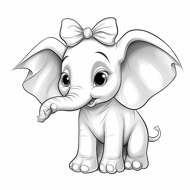 Adorable Elephanta Limited Edition Cartoon Coloring Book per bambini