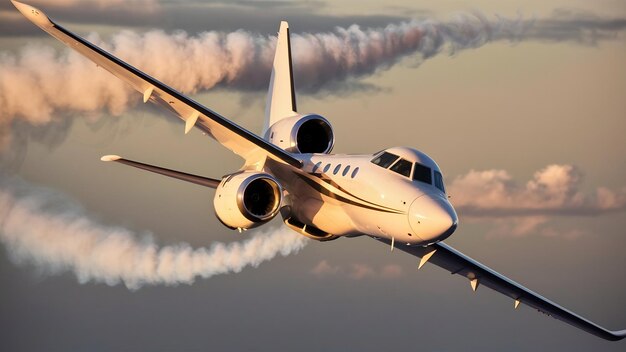 Aereo a motore a reazione bianco