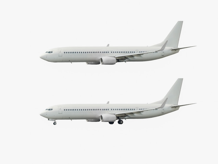 Foto aereo airbus isolare su sfondo bianco.