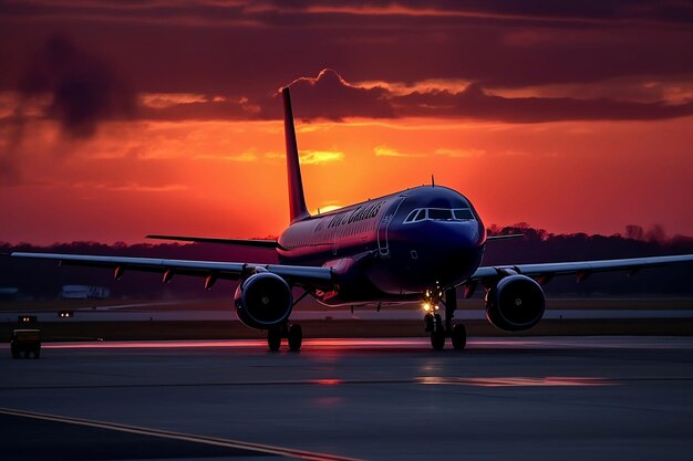 Aereo al tramonto IA generativa