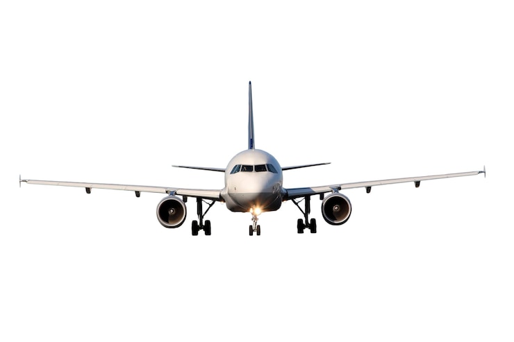 Foto aereo isolato su sfondo bianco