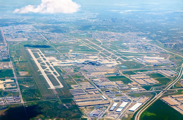 Aeroporto internazionale di Calgary visto da Air Alberta Canada