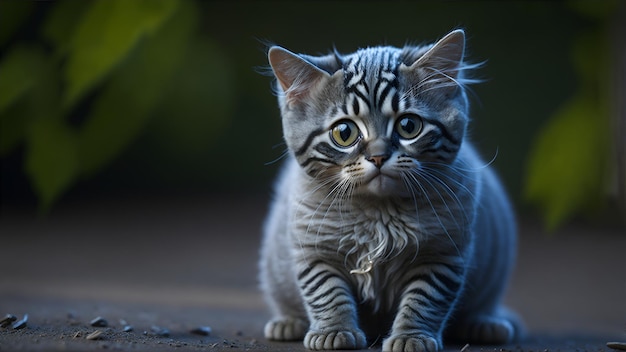 Affascinante piccolo gatto Ai generato