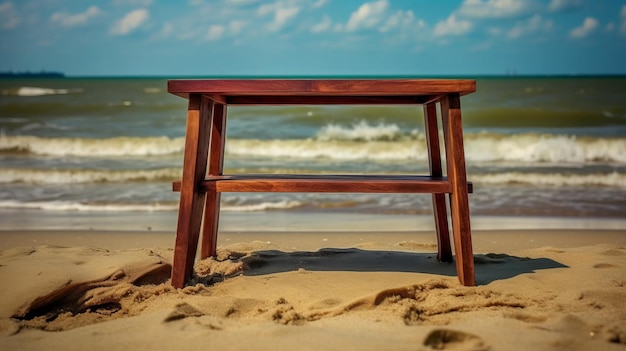 Affascinante tavolo da spiaggia in legno con colorazioni esotiche Virginia Beach