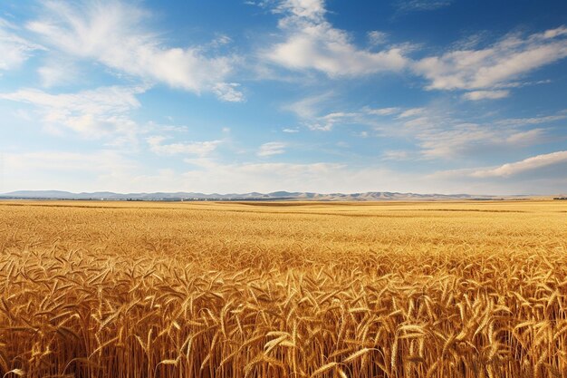 Affascinante vecchio mulino a vento circondato da dorati campi di grano