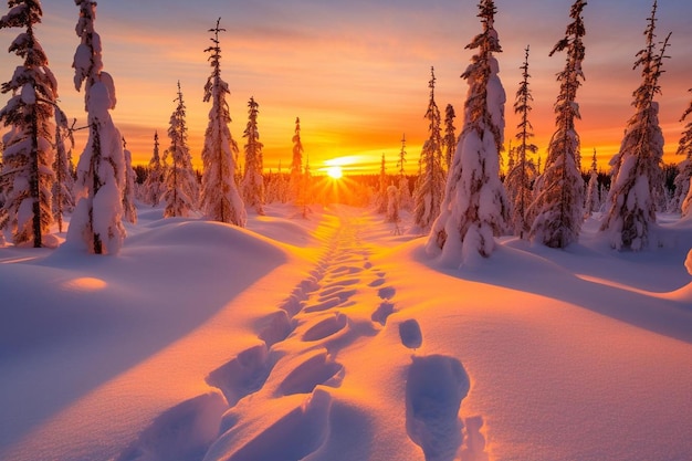 Affascinanti paesaggi invernali nature sinfonia silenziosa