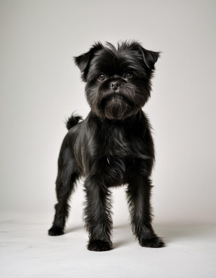 Affenpinscher animal full body on isolated white background