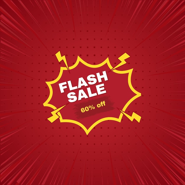 Affiche di vendita flash fino a 60 sconti per un tempo limitato Banner di vendita flash con colore blu