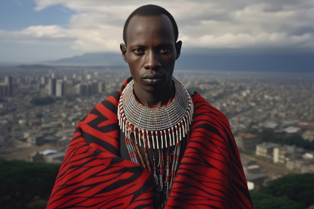 Africa ritratto di persona nera povera uomini tradizionali africani faccia adulto giovane maschio