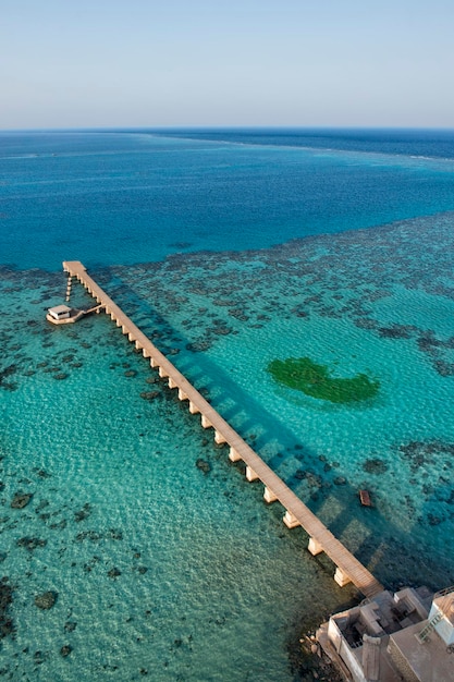 Africa, Sudan Sanganeb lightouse reef vista al tramonto