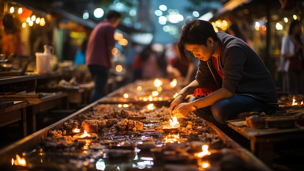 AfterDark morde i saporiti cibi di strada catturati in una fotografia notturna