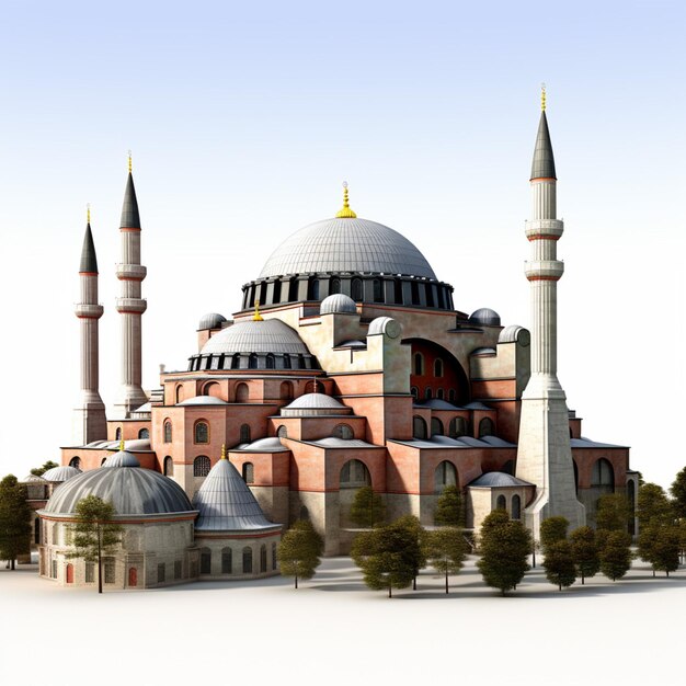 Agia Sophia con sfondo bianco di alta qualità ultra