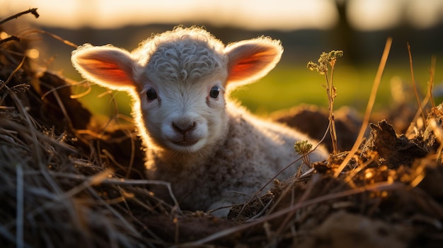 Agnello nato in primavera