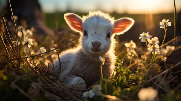 Agnello nato in primavera