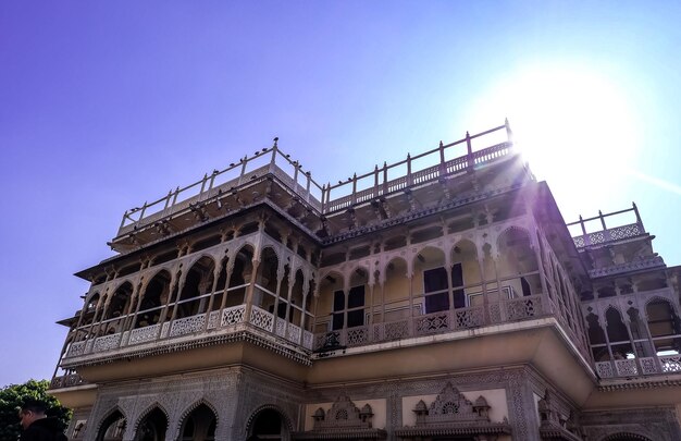 Agra India 30 dicembre 2018 I dettagli dell'edificio tradizionale nel City Palace Jaipur India