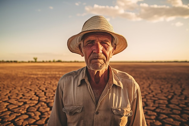 Agricoltori e terreni aridi