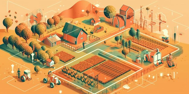 Agricoltura intelligente con l'agricoltura