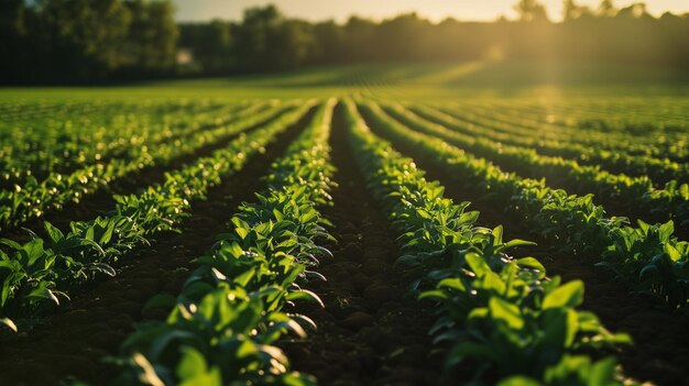 Agricoltura piante verdi sul campo