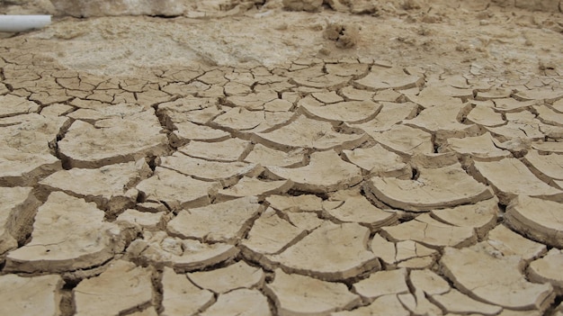 Agrietado suelo de arcilla en la estaciÃn seca