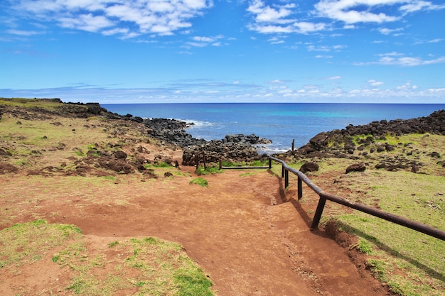 Ahu Te Pito Kura sull'isola di Pasqua del Cile