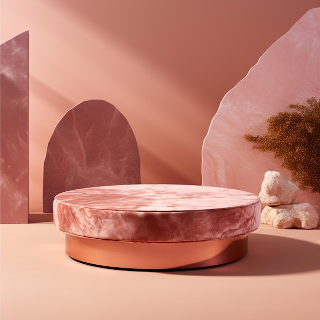 AI 3D Podium di marmo di lusso Sfondamento del prodotto