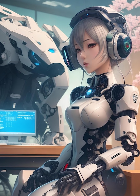 ai_artificial intelligence robot stile anime