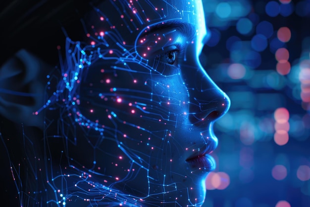 AI concetto di intelligenza artificiale Deep learning GUI interfaccia grafica utente