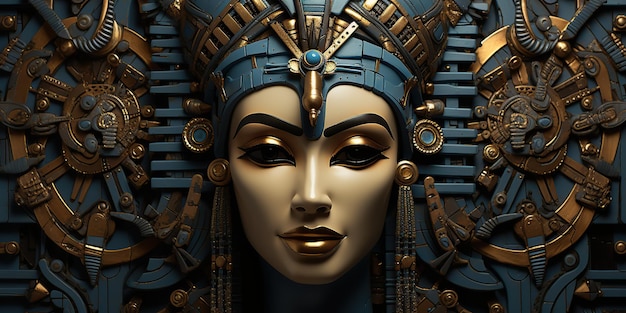AI generata AI generativa storia della scultura egiziana antico faraone morte re dio tempio