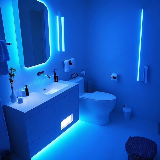 AI generata dal bagno al neon