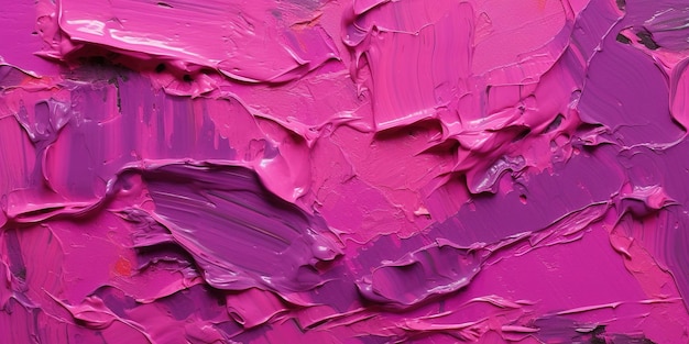 AI generativa Primo piano di impasto astratto ruvido viva magenta colore texture pittura artistica