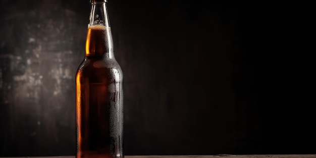 AI Generative AI Generated Macro shot photo of beer mock up scene background